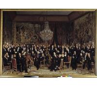 XcBAIHOUD Célèbre Art Mural Oeuvre Dimpression Soirée Au Louvre avec Theof Nieuwerkerke Parmi les de François Auguste Biard Imprimer Affiche Pour la Décoration de Bureau 60x90cm