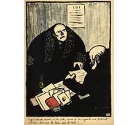 XcBAIHOUD Célèbre Art Mural Oeuvre Dimpression un suspect coupable tente de soulever une question de procédure policière par Felix Edouard Vallotton Pour la Décoration de Bureau 60x90cm