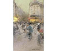 XcBAIHOUD Célèbre Art Mural Oeuvre Dimpression une scène de rue de Paris par un artiste célèbre Imprimer Affiche Pour la Décoration de Bureau 60x90cm