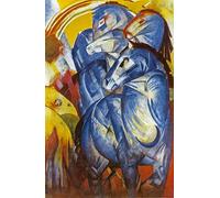 XcBAIHOUD Célèbre Art Mural Oeuvre Dimpression une tour de chevaux par Marc Imprimer Affiche Pour la Décoration de Bureau 60x90cm