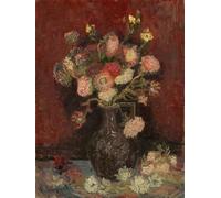 XcBAIHOUD Célèbre Art Mural Oeuvre Dimpression Vase avec des asters chinois et des glaïeuls Peinture de Vincent Van Gogh Imprimer Affiche Pour la Décoration de Bureau 60x90cm