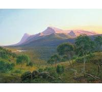 XcBAIHOUD Célèbre Image Sur Toile Wall Art Peintures Aborigènes d'Eugène Von Guérard Affiche Artistique Pour la Décoration de Bureau 60x90cm