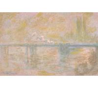 XcBAIHOUD Célèbre Image Sur Toile Wall Art Peintures Charing Cross Bridge à Londres par Claude Monet Affiche Artistique Pour la Décoration de Bureau 60x90cm