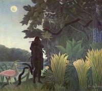 XcBAIHOUD Célèbre Image Sur Toile Wall Art Peintures Charmeur de serpent par Henri Rousseau Affiche Artistique Pour la Décoration de Bureau 60x90cm