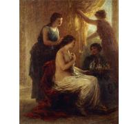 XcBAIHOUD Célèbre Image Sur Toile Wall Art Peintures Crépuscule des dieux Siegfried et les filles du Rhin par Ignace Henri Jean Fantin Latour Affiche Artistique Pour la Décoration de Bureau 60x90cm