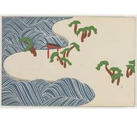 XcBAIHOUD Célèbre Image Sur Toile Wall Art Peintures Fleurs des cent mondes Suminoe par Kamisaka Sekka Affiche Artistique Pour la Décoration de Bureau 60x90cm
