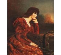 XcBAIHOUD Célèbre Image Sur Toile Wall Art Peintures Je ne suis jamais joyeux quand j'entends de la musique douce par John Everett Millais Affiche Artistique Pour la Décoration de Bureau 60x90cm