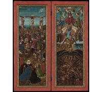 XcBAIHOUD Célèbre Image Sur Toile Wall Art Peintures la crucifixion le jugement dernier de Jan Van Eyck Affiche Artistique Pour la Décoration de Bureau 60x90cm