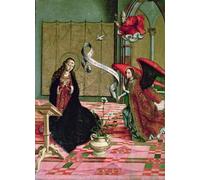 XcBAIHOUD Célèbre Image Sur Toile Wall Art Peintures le détail de l'Annonciation du retable de Sainte Anne et de la Vierge de Pedro Berruguete Affiche Artistique Pour la Décoration de Bureau 60x90cm