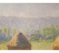 XcBAIHOUD Célèbre Image Sur Toile Wall Art Peintures les meules de foin ou la fin de l'été de Claude Monet Affiche Artistique Pour la Décoration de Bureau 60x90cm