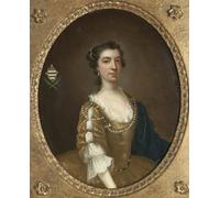 XcBAIHOUD Célèbre Image Sur Toile Wall Art Peintures L'un d'une paire de portraits de deux sœurs de la famille Moult du Nottinghamshire par Arthur Devis Pour la Décoration de Bureau 60x90cm