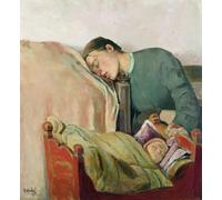 XcBAIHOUD Célèbre Image Sur Toile Wall Art Peintures Mère et enfant de Christian Krohg Affiche Artistique Pour la Décoration de Bureau 60x90cm
