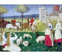XcBAIHOUD Célèbre Image Sur Toile Wall Art Peintures Mme Fr St Marguerite d'Antioche et Olibrius par Jean Fouquet Affiche Artistique Pour la Décoration de Bureau 60x90cm