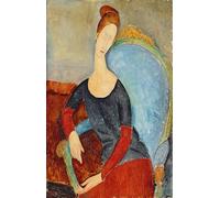XcBAIHOUD Célèbre Image Sur Toile Wall Art Peintures Mme Hébuterne dans Achair d'Amedeo Modigliani Affiche Artistique Pour la Décoration de Bureau 60x90cm
