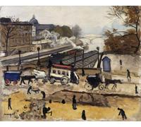 XcBAIHOUD Célèbre Image Sur Toile Wall Art Peintures Paris le pont neuf d'Albert Marquet Affiche Artistique Pour la Décoration de Bureau 60x90cm