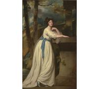 XcBAIHOUD Célèbre Image Sur Toile Wall Art Peintures Portrait de Mme Andrew Reid par George Romney Affiche Artistique Pour la Décoration de Bureau 60x90cm