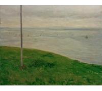 XcBAIHOUD Célèbre Image Sur Toile Wall Art Peintures Prairie au bord de Normandie par Gustave Caillebotte Affiche Artistique Pour la Décoration de Bureau 60x90cm