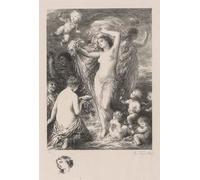 XcBAIHOUD Célèbre Image Sur Toile Wall Art Peintures Roses dorées dans un panier par Ignace Henri Jean Fantin Latour Affiche Artistique Pour la Décoration de Bureau 60x90cm