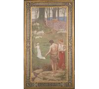 XcBAIHOUD Célèbre Image Sur Toile Wall Art Peintures Sainte Geneviève enfant en prière Pierre Cécile Puvis de Chavannes Affiche Artistique Pour la Décoration de Bureau 60x90cm