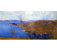 XcBAIHOUD Célèbre Image Sur Toile Wall Art Peintures Sydney du camp de l'artiste Arthur Streeton Affiche Artistique Pour la Décoration de Bureau 60x90cm