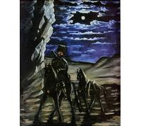 XcBAIHOUD Célèbre Image Sur Toile Wall Art Peintures un voleur avec un cheval volé de Niko Pirosmani Affiche Artistique Pour la Décoration de Bureau 60x90cm