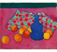 XcBAIHOUD Célèbre Image Sur Toile Wall Art Peintures Vase avec Oranges par Alexej Von Jawlensky Affiche Artistique Pour la Décoration de Bureau 60x90cm