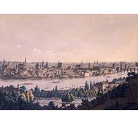 XcBAIHOUD Célèbre Image Sur Toile Wall Art Peintures Villes anciennes et nouvelles de Prague par Vincenc Morstadt Affiche Artistique Pour la Décoration de Bureau 60x90cm
