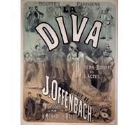 XcBAIHOUD De Célèbres Tableaux Imprimer Affiche Graffiti Paintings Affiche pour la Diva de l'Opérette mise en musiqueBouffes parisiennes de Jules Cheret Toile Avec Image Pour Décoration Murale 60x90cm