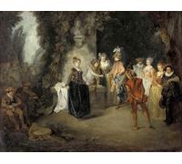 XcBAIHOUD De Célèbres Tableaux Imprimer Affiche Graffiti Paintings Artiste célèbre par Jean Antoine Watteau Toile Avec Image Pour Décoration Murale 60x90cm