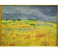 XcBAIHOUD De Célèbres Tableaux Imprimer Affiche Graffiti Paintings Champ de blé avec un ciel d'orage de Vincent Van Gogh Toile Avec Image Pour Décoration Murale 60x90cm