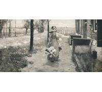 XcBAIHOUD De Célèbres Tableaux Imprimer Affiche Graffiti Paintings Flower Girl en Hollande par George Hitchcock Toile Avec Image Pour Décoration Murale 60x90cm