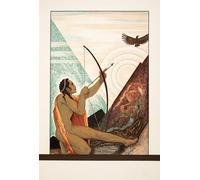 XcBAIHOUD De Célèbres Tableaux Imprimer Affiche Graffiti Paintings Héraclès tirant sur l'oiseau de Prométhée Enchaîné de François Louis Schmied Toile Avec Image Pour Décoration Murale 60x90cm