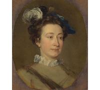 XcBAIHOUD De Célèbres Tableaux Imprimer Affiche Graffiti Paintings Jeune fille au chapeau à plumes de William Hogarth Toile Avec Image Pour Décoration Murale 60x90cm