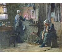 XcBAIHOUD De Célèbres Tableaux Imprimer Affiche Graffiti Paintings la fin du jour de George Clausen Toile Avec Image Pour Décoration Murale 60x90cm