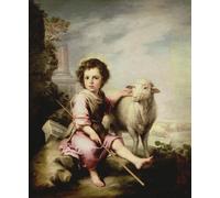 XcBAIHOUD De Célèbres Tableaux Imprimer Affiche Graffiti Paintings le bon berger de Bartolomé Esteban Murillo Toile Avec Image Pour Décoration Murale 60x90cm