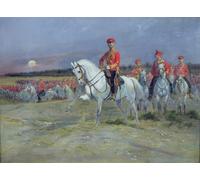 XcBAIHOUD De Célèbres Tableaux Imprimer Affiche Graffiti Paintings Le Tsarévitch Nicolas passant en revue les troupes par Jean Baptiste Edouard Detaille Toile Avec Image Pour Décoration Murale 60x90cm