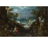 XcBAIHOUD De Célèbres Tableaux Imprimer Affiche Graffiti Paintings Orphée de Roelant Savery Toile Avec Image Pour Décoration Murale 60x90cm
