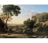 XcBAIHOUD De Célèbres Tableaux Imprimer Affiche Graffiti Paintings Paysagebergers de Claude Lorrain Toile Avec Image Pour Décoration Murale 60x90cm