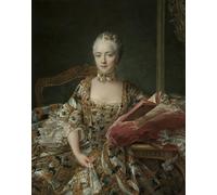 XcBAIHOUD De Célèbres Tableaux Imprimer Affiche Graffiti Paintings Portrait of the Marquise by Francois Hubert Drouais Toile Avec Image Pour Décoration Murale 60x90cm
