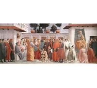 XcBAIHOUD De Célèbres Tableaux Imprimer Affiche Graffiti Paintings Résurrection du fils de Théophile et de saint Pierre intronisé par Masaccio Toile Avec Image Pour Décoration Murale 60x90cm