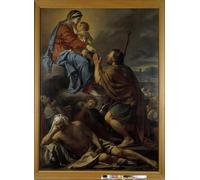 XcBAIHOUD De Célèbres Tableaux Imprimer Affiche Graffiti Paintings Saint Roch priant la Vierge pour la cessation de la peste par Jacques Louis David Toile Avec Image Pour Décoration Murale 60x90cm
