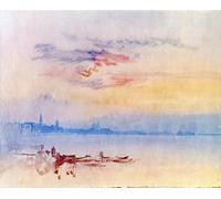 XcBAIHOUD De Célèbres Tableaux Imprimer Affiche Graffiti Paintings Vue de Venise vers l'est par Mallord William Turner Toile Avec Image Pour Décoration Murale 60x90cm