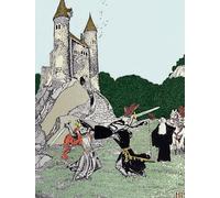 XcBAIHOUD De Célèbres Tableaux Landscape Picture Printing Prints Toile Bataille entre le roi Arthur et le chevalier noir par Howard Pyle Déco d'art Murale Pour Décoration Murale 60x90cm