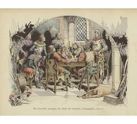 XcBAIHOUD De Célèbres Tableaux Landscape Picture Printing Prints Toile Bertrand Du Guesclin haranguant les dirigeants des compagnies par Paul De Semant Déco d'art Murale Pour Décoration Murale 60x90cm