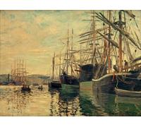 XcBAIHOUD De Célèbres Tableaux Landscape Picture Printing Prints Toile Der Hafen Von Rouen de Claude Monet Déco d'art Murale Pour Décoration Murale 60x90cm