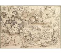 XcBAIHOUD De Célèbres Tableaux Landscape Picture Printing Prints Toile Desidia de Pieter Bruegel l'Ancien Déco d'art Murale Pour Décoration Murale 60x90cm
