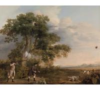 XcBAIHOUD De Célèbres Tableaux Landscape Picture Printing Prints Toile Deux messieurs en train de tirer par George Stubbs Déco d'art Murale Pour Décoration Murale 60x90cm