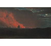 XcBAIHOUD De Célèbres Tableaux Landscape Picture Printing Prints Toile Incendie à Londres vu de Hampstead par John Constable Déco d'art Murale Pour Décoration Murale 60x90cm