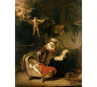 XcBAIHOUD De Célèbres Tableaux Landscape Picture Printing Prints Toile la Sainte Famille de Rembrandt Van Rijn Déco d'art Murale Pour Décoration Murale 60x90cm