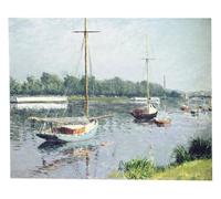 XcBAIHOUD De Célèbres Tableaux Landscape Picture Printing Prints Toile le Bassin d'Argenteuil par Gustave Caillebotte Déco d'art Murale Pour Décoration Murale 60x90cm
